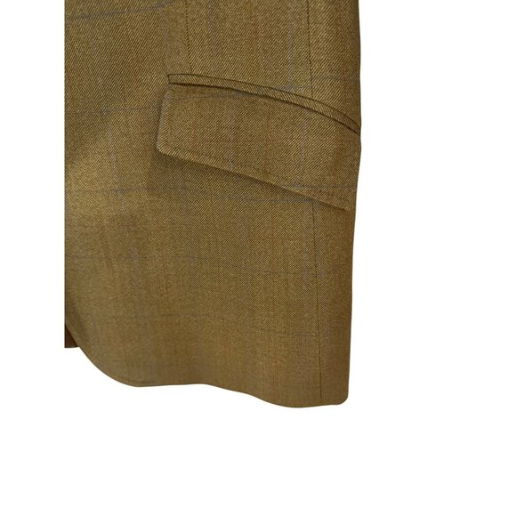 Cordings of Piccadilly Men Window Pane Wool Blazer Jacket 46R Tan Plaid Old Mone - Picture 16 of 16